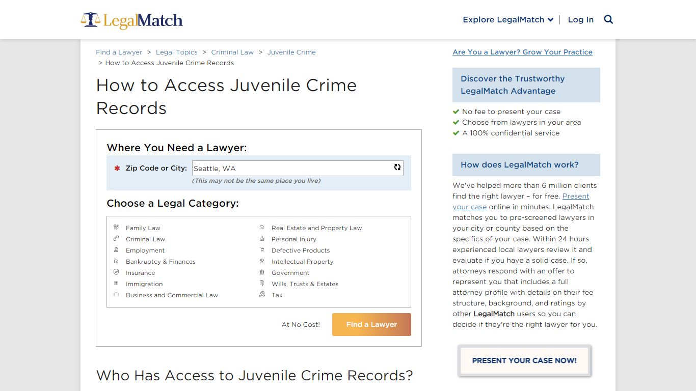 Access to Juvenile Crime Records - LegalMatch